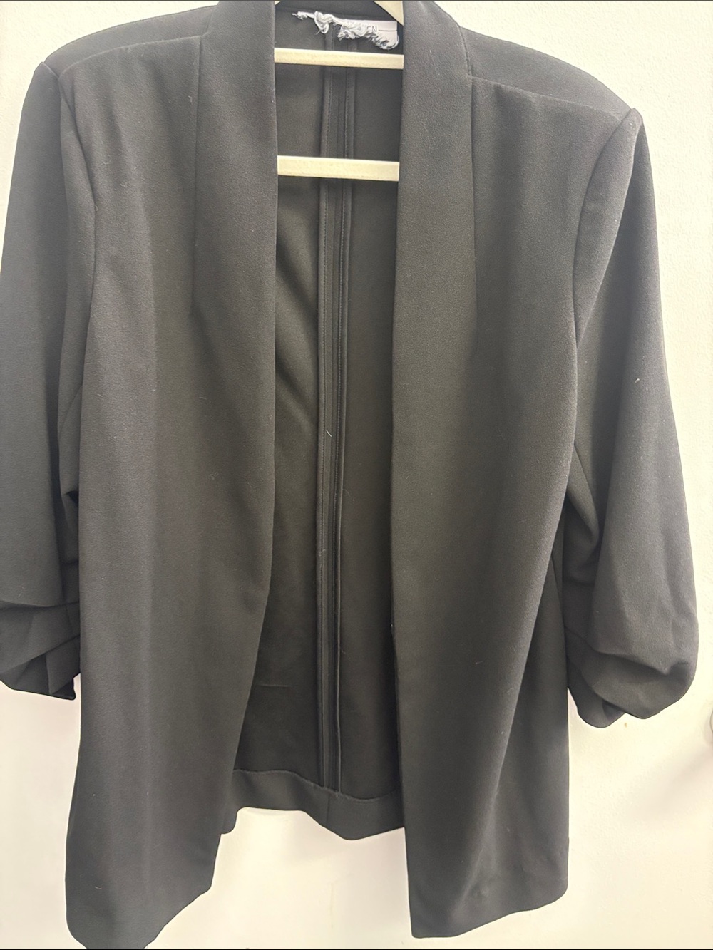 Classic Black Open-Front Women's Blazer
